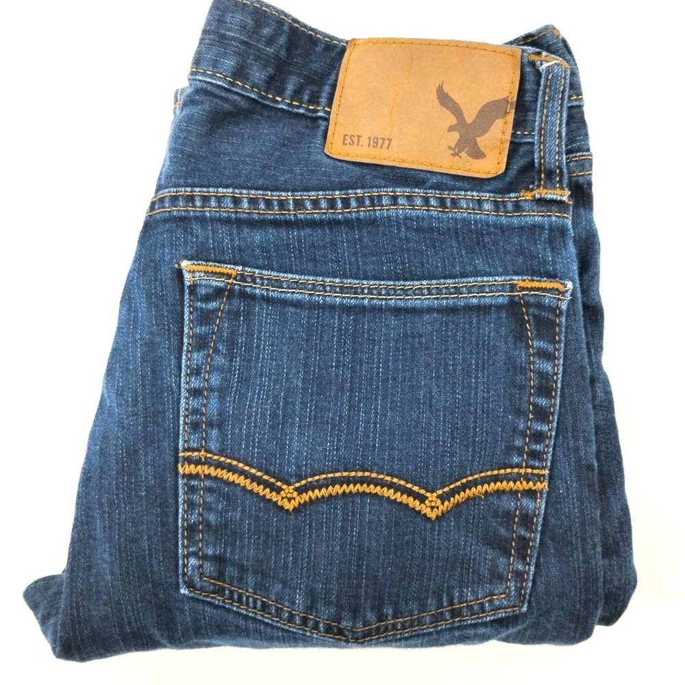 American Eagle Outfitters Men's Slim Straight Denim Blue Jeans Size 28x34